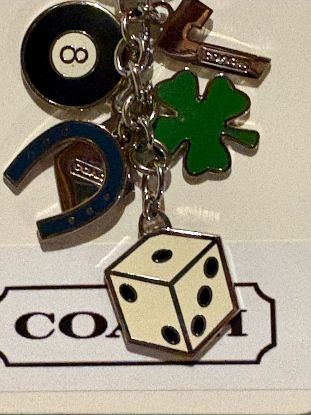 Coach Lucky Charm Key Fob & Red Coach Pen Set w/ Dust Bag NWOT - Picture 11 of 13